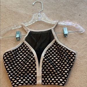 Black and White Sports Bra